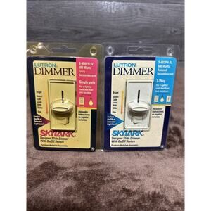 NIB Lutron Skylark Dimmer Switch S600PH -IV Ivory & S603PH AL Almond 600 Watts